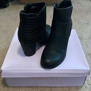 Madden Girl Dusk Black Paris Ankle Boot